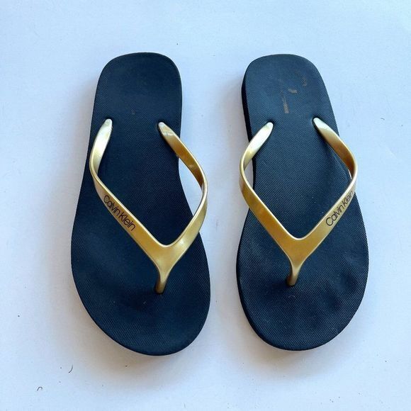 Calvin Klein Thong Flip Flop‎ Sandals Womens Size 7 - Picture 1 of 3